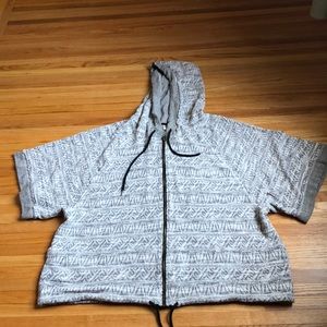 Oversized zipper hoodie